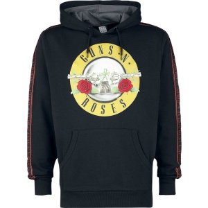 Guns N' Roses Amplified Collection - Mens Taped Fleece Hoodie Mikina s kapucí černá - RockTime.cz