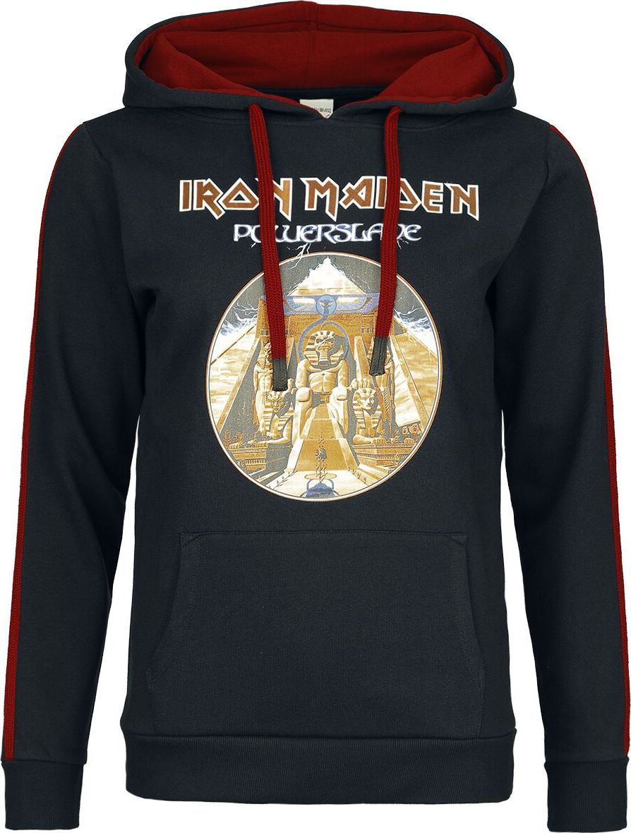 Iron Maiden Powerslave Dámská mikina s kapucí cerná/cervená - RockTime.cz