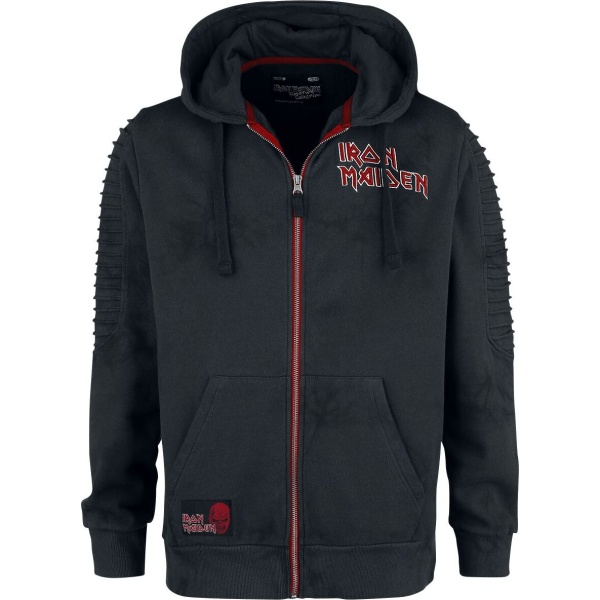 Iron Maiden EMP Signature Collection Mikina s kapucí na zip tmave šedá/cerná - RockTime.cz