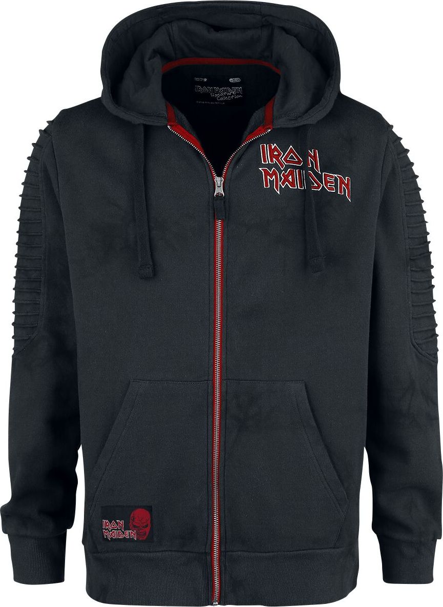 Iron Maiden EMP Signature Collection Mikina s kapucí na zip tmave šedá/cerná - RockTime.cz