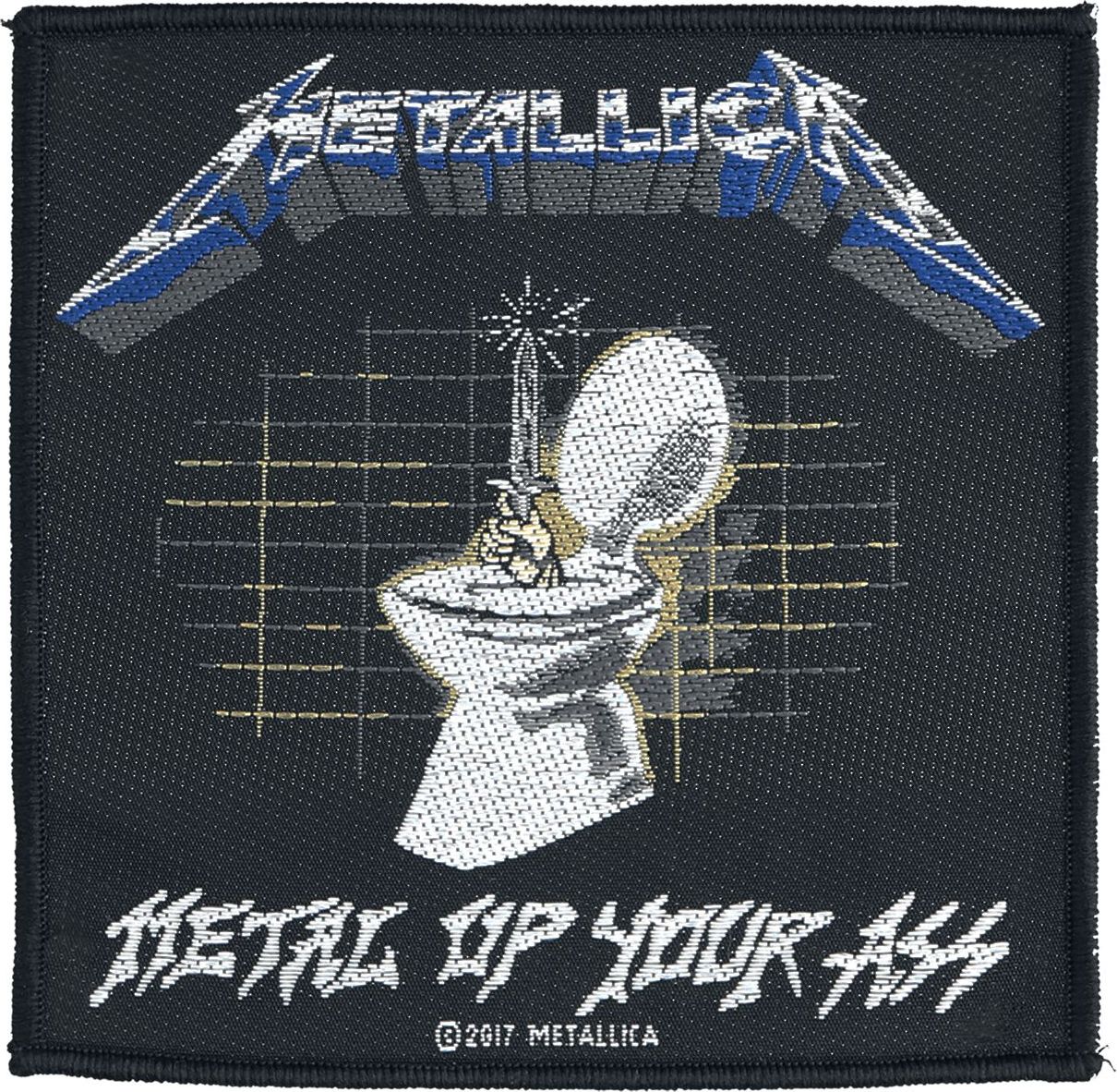 Metallica Metal Up Your Ass nášivka cerná/bílá/modrá - RockTime.cz