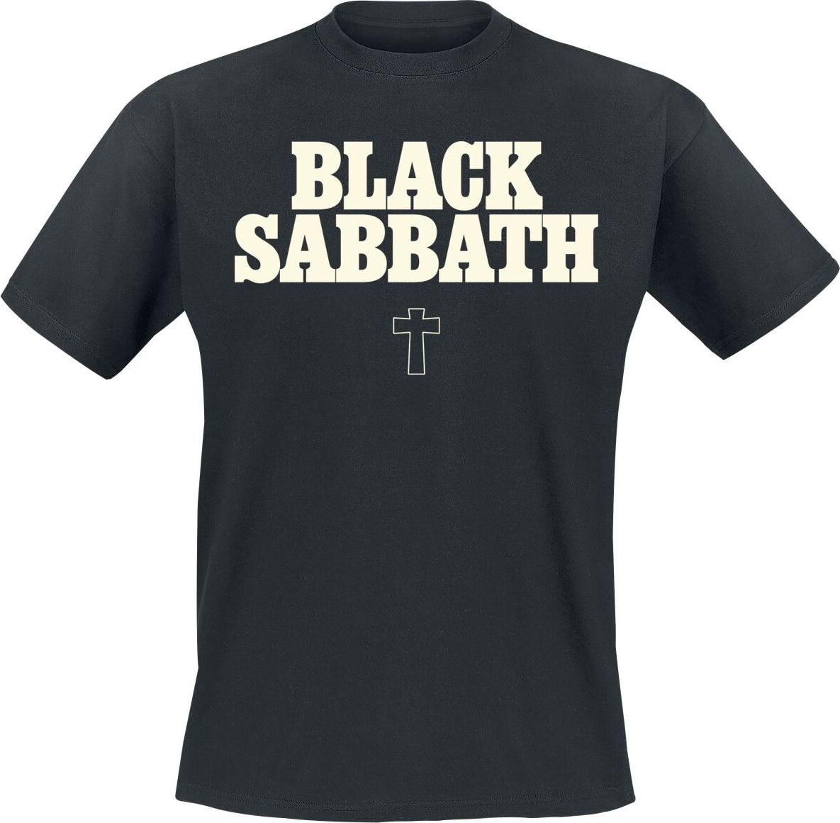 Black Sabbath Typo Cross Tričko černá - RockTime.cz