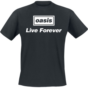 Oasis Live Forever Title Tričko černá - RockTime.cz