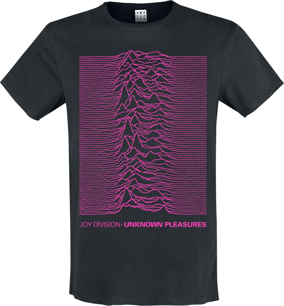 Joy Division Amplified Collection - Unknown Pleasures Neon Green Tričko černá - RockTime.cz