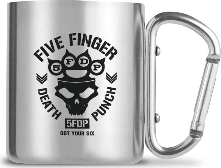 Five Finger Death Punch Tasse mit Karabinerhaken Hrnek stríbrná - RockTime.cz