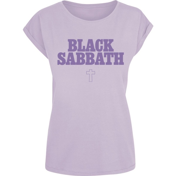 Black Sabbath Typo Cross Dámské tričko šeríková - RockTime.cz