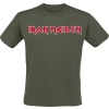 Iron Maiden Logo Tričko khaki - RockTime.cz