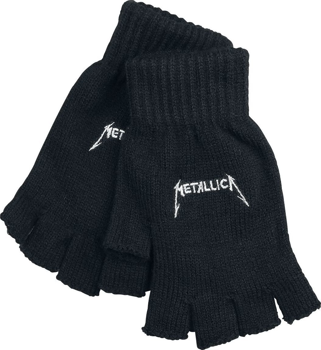 Metallica Logo rukavice bez prstů černá - RockTime.cz