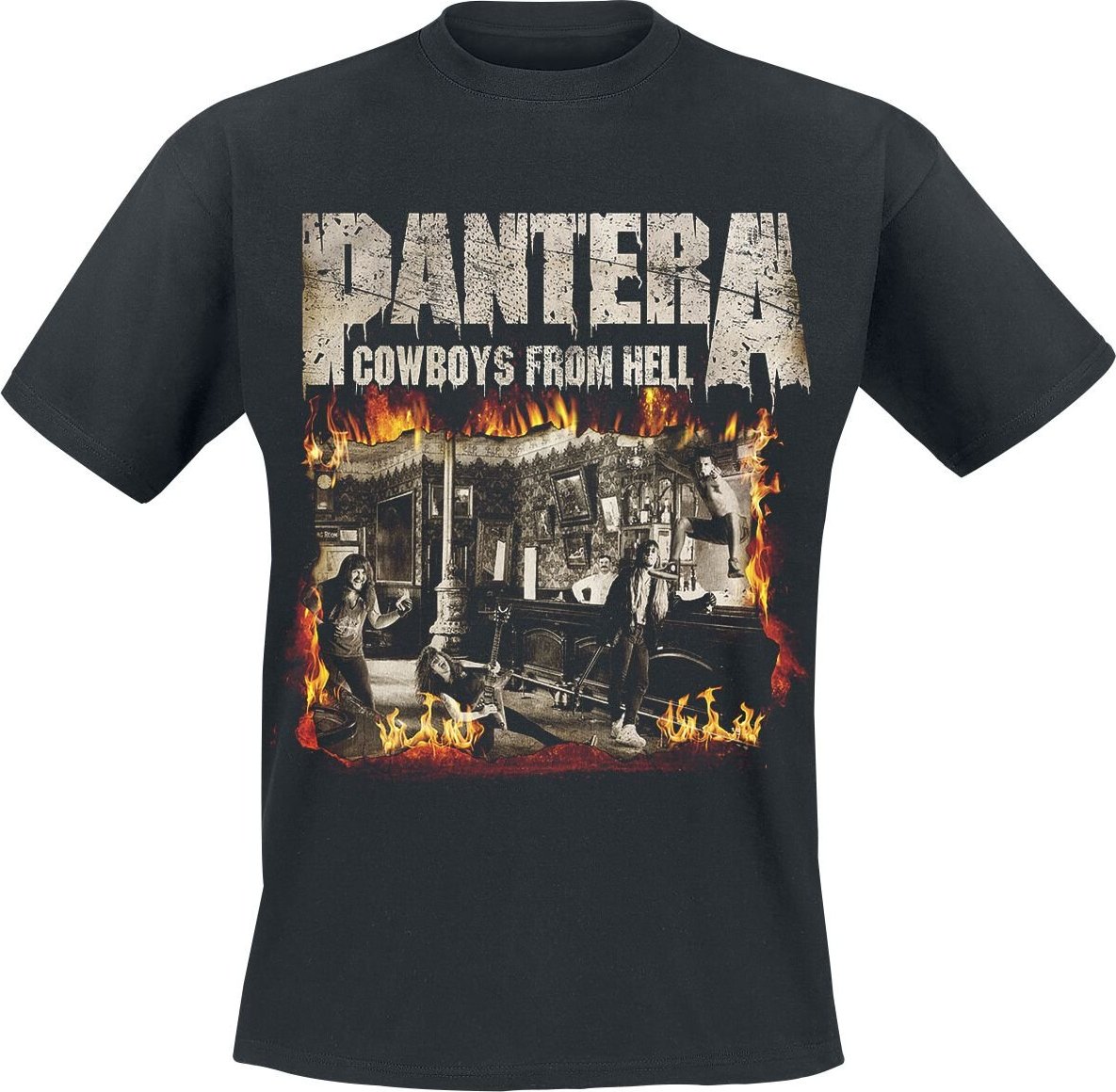 Pantera Cowboys From Hell - Fire Frame Tričko černá - RockTime.cz