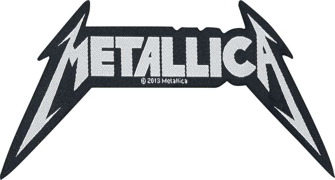 Metallica Shaped Logo nášivka cerná/bílá - RockTime.cz