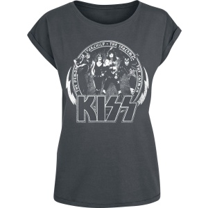 Kiss Vintage Circle Dámské tričko charcoal - RockTime.cz