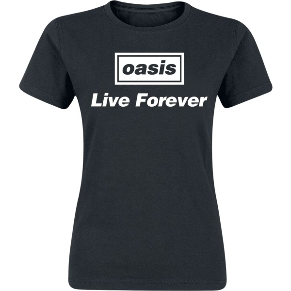 Oasis Live Forever Dámské tričko černá - RockTime.cz