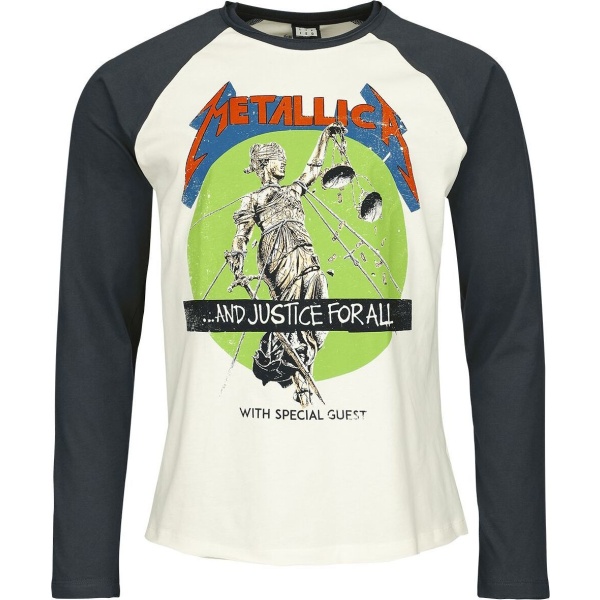 Metallica Amplified Collection - And Justice For All Baseball tričko s dlouhým rukávem vícebarevný - RockTime.cz