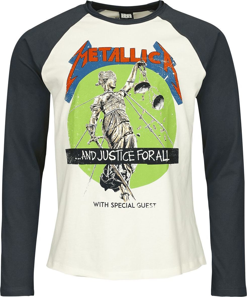 Metallica Amplified Collection - And Justice For All Baseball tričko s dlouhým rukávem vícebarevný - RockTime.cz