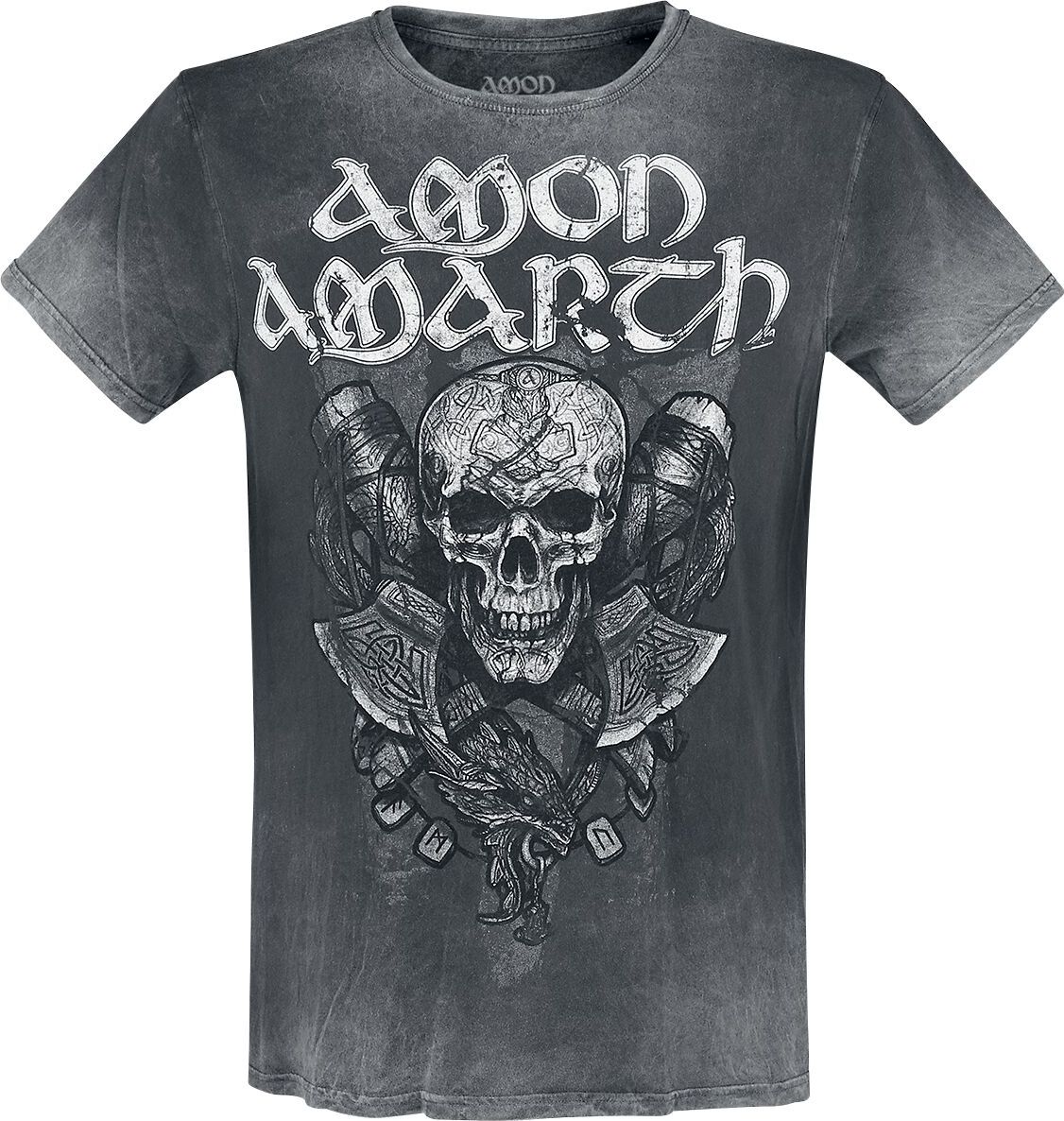 Amon Amarth Carved Skull Tričko tmavě šedá - RockTime.cz