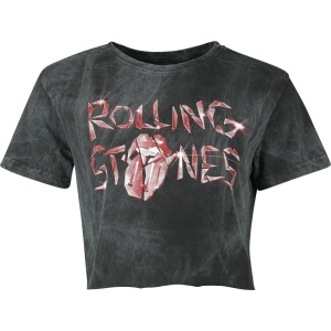 The Rolling Stones Glass Logo Dámské tričko charcoal - RockTime.cz