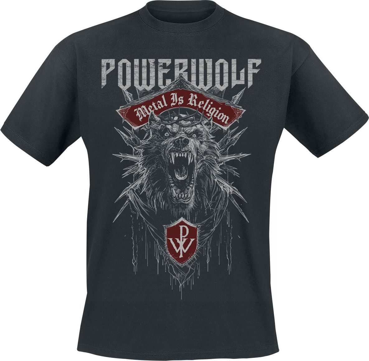 Powerwolf Chaos Crest Tričko černá - RockTime.cz