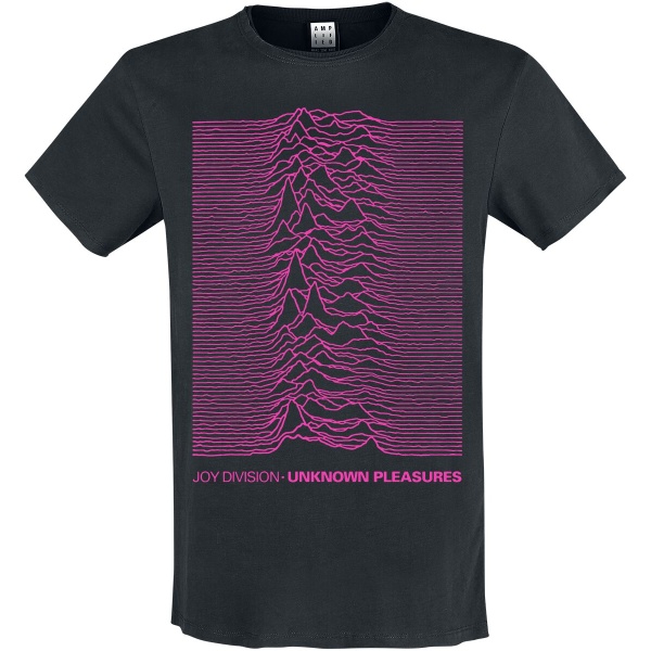 Joy Division Amplified Collection - Unknown Pleasures Neon Pink Tričko charcoal - RockTime.cz