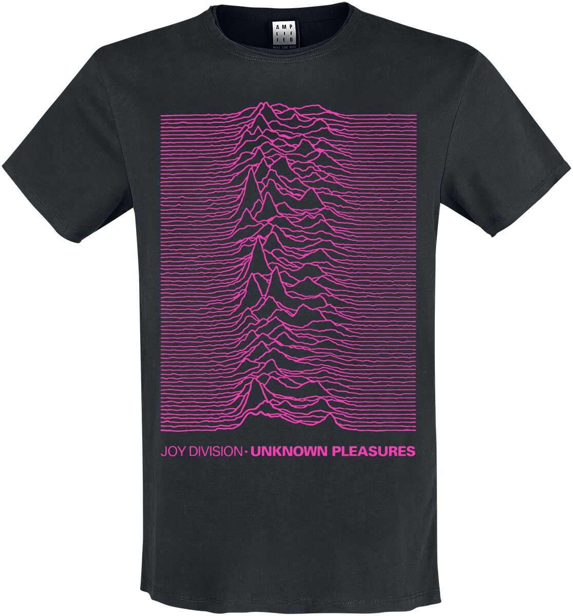 Joy Division Amplified Collection - Unknown Pleasures Neon Pink Tričko charcoal - RockTime.cz