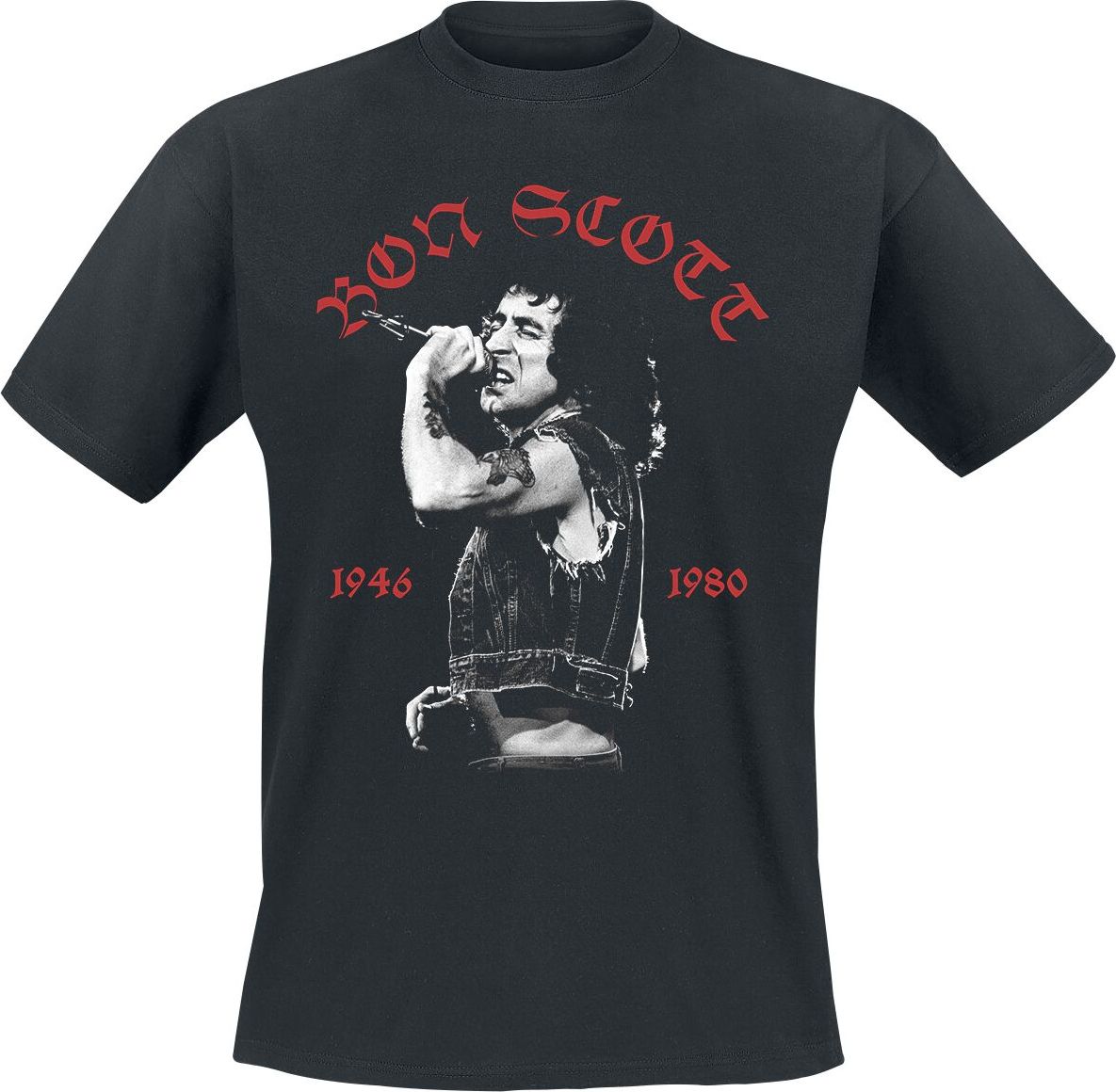 Bon Scott Live Photo Tričko černá - RockTime.cz