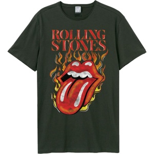 The Rolling Stones Amplified Collection - Hot Tongue Tričko charcoal - RockTime.cz