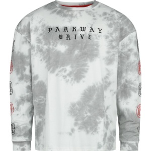 Parkway Drive EMP Signature Collection - Oversize Tričko s dlouhým rukávem bílá/šedá - RockTime.cz