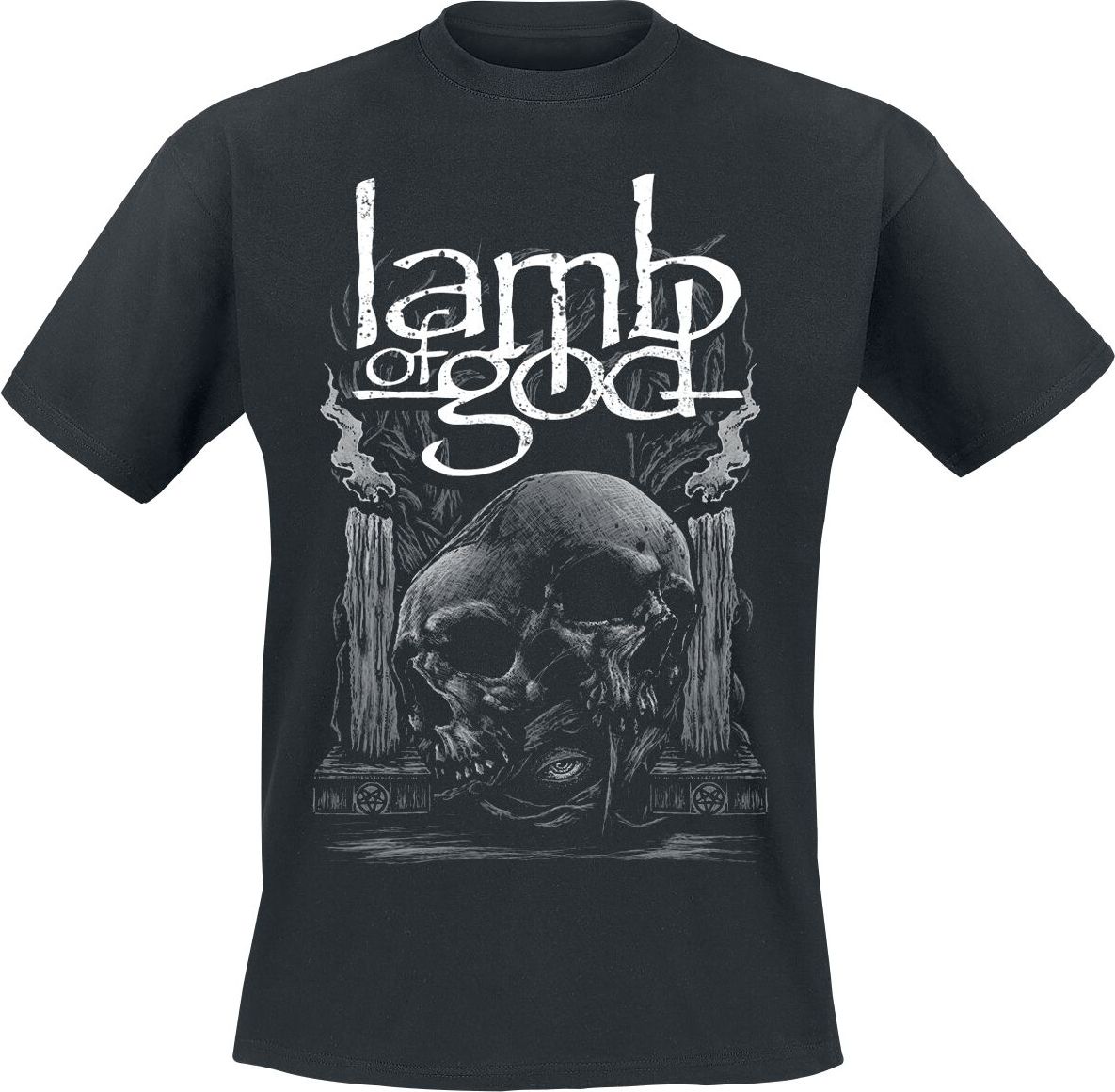 Lamb Of God Candle Skull Tričko černá - RockTime.cz