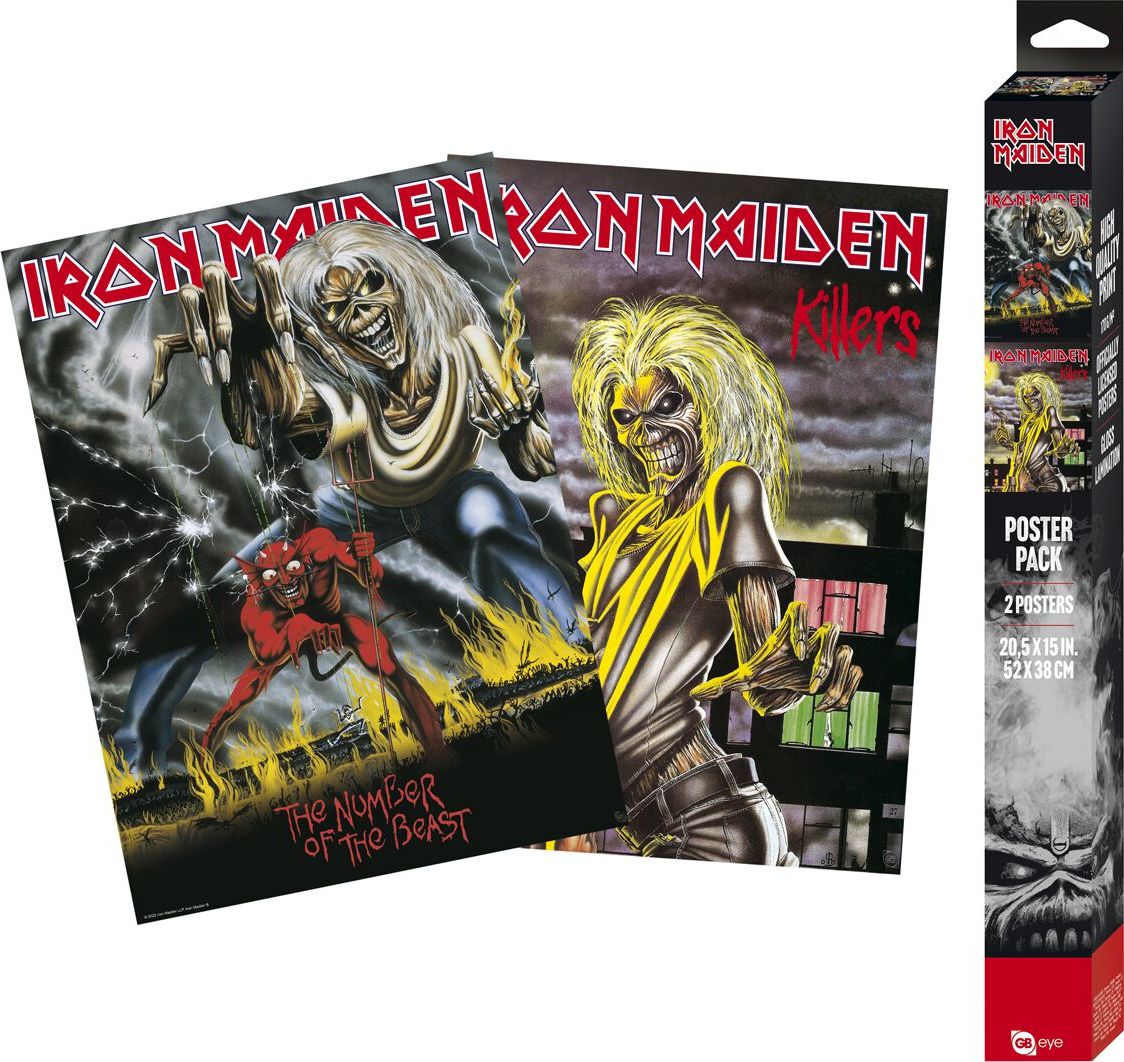 Iron Maiden Set 2 Chibi Posters 52x38 - Killers/Number of the Beast plakát vícebarevný - RockTime.cz