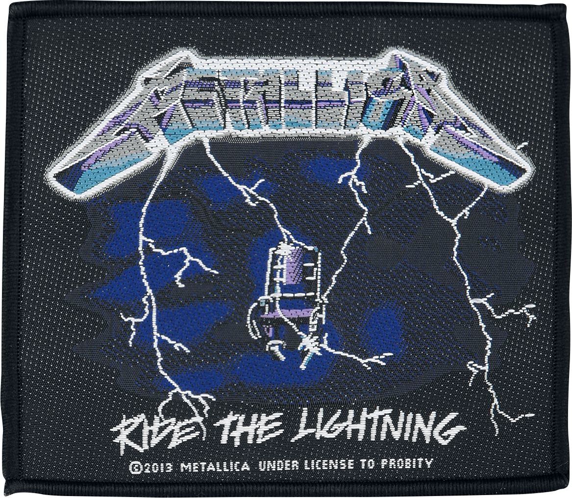 Metallica Ride The Lightning nášivka cerná/modrá/bílá - RockTime.cz