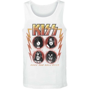 Kiss Rock And Roll Over Lightning Tank top bílá - RockTime.cz