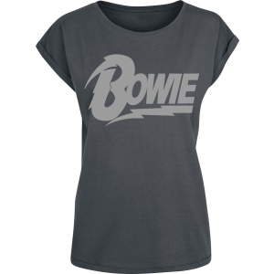 David Bowie Logo Dámské tričko charcoal - RockTime.cz