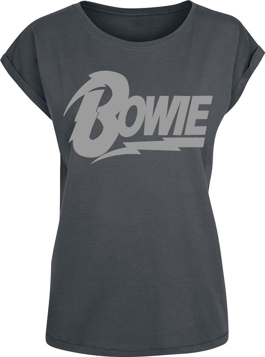 David Bowie Logo Dámské tričko charcoal - RockTime.cz