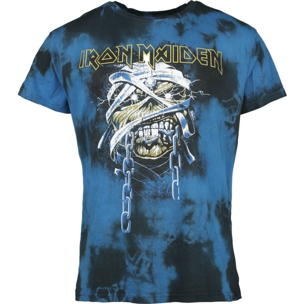 Iron Maiden Powerslave - Mummy Head Tričko cerná/modrá - RockTime.cz