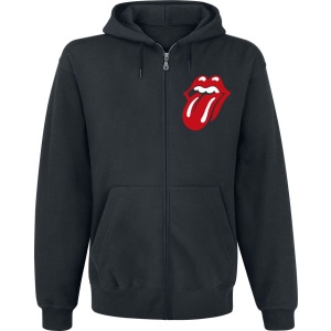 The Rolling Stones Logo Stacked Mikina s kapucí na zip černá - RockTime.cz