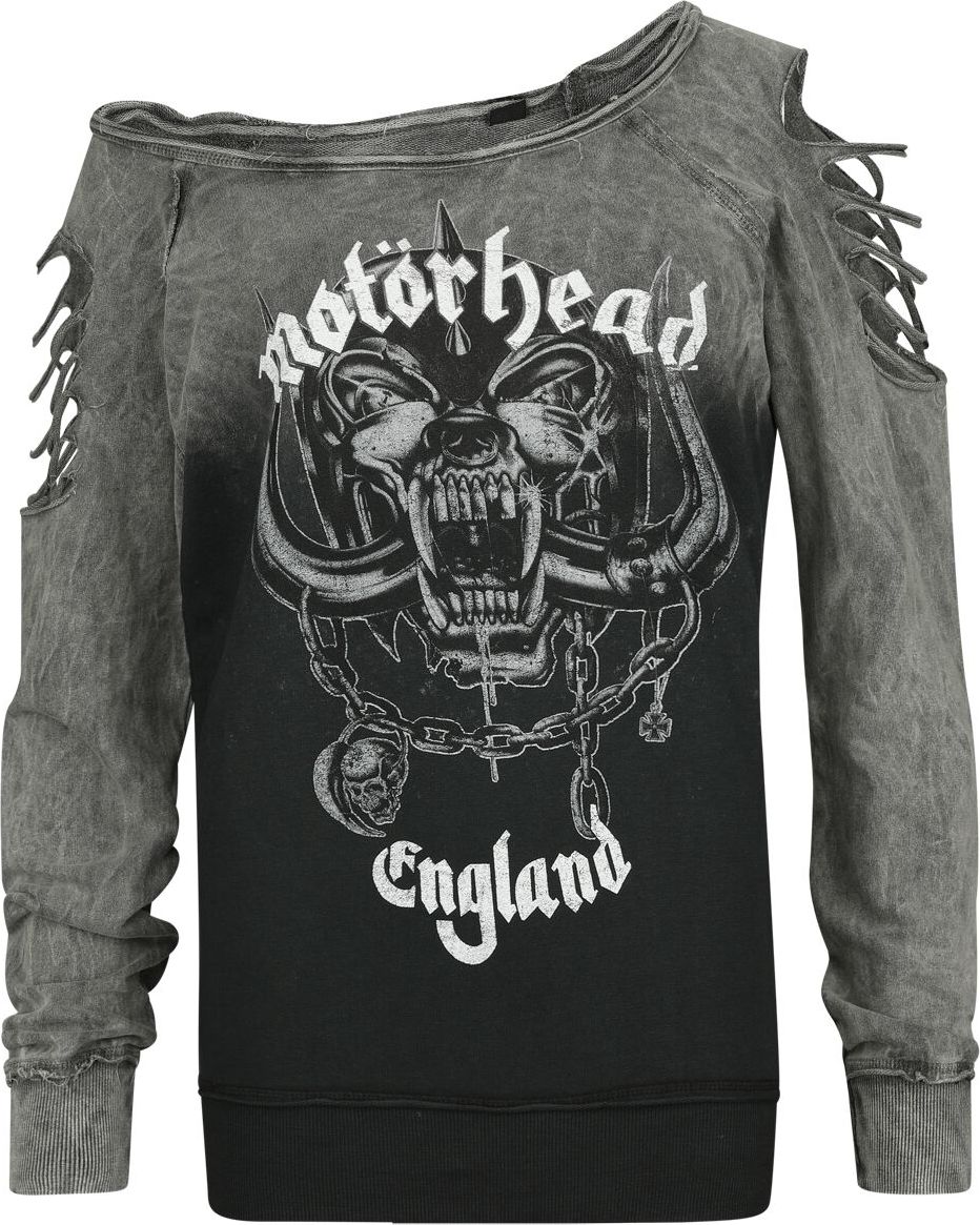 Motörhead Logo England Dámská mikina šedá - RockTime.cz