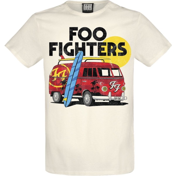 Foo Fighters Amplified Collection - Camper Van Tričko šedobílá - RockTime.cz