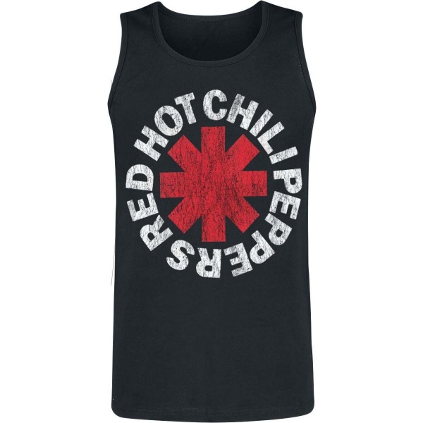 Red Hot Chili Peppers Distressed Logo Tank top černá - RockTime.cz