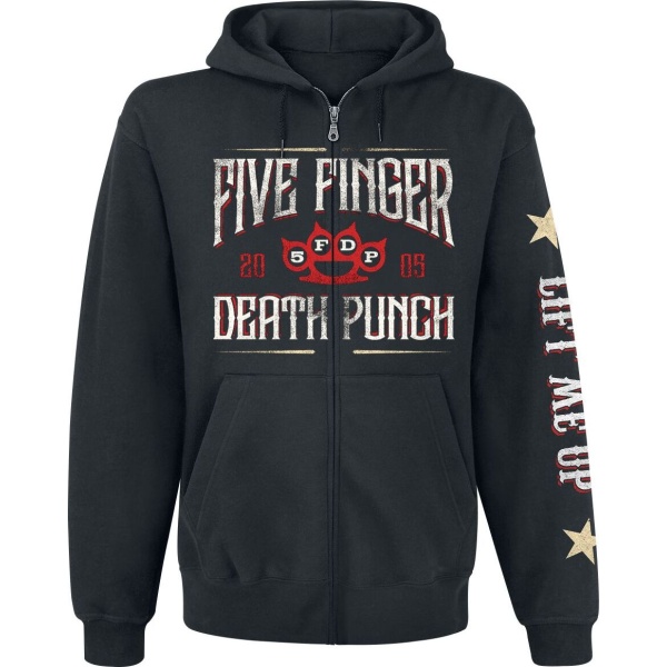 Five Finger Death Punch Laurel Emblem Mikina s kapucí na zip černá - RockTime.cz