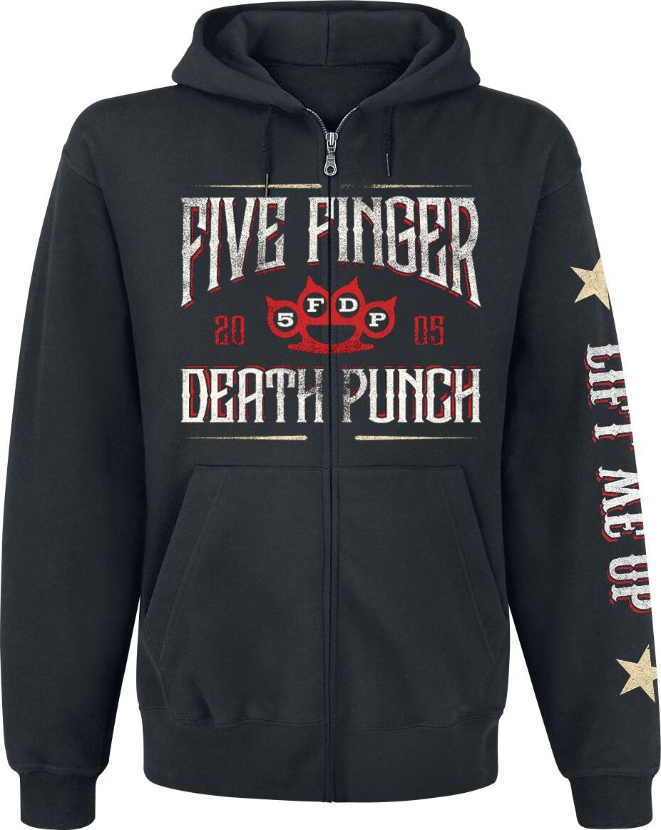 Five Finger Death Punch Laurel Emblem Mikina s kapucí na zip černá - RockTime.cz