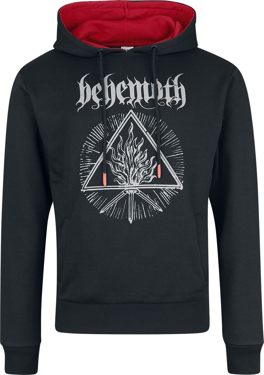 Behemoth Logo Mikina s kapucí cerná/cervená - RockTime.cz