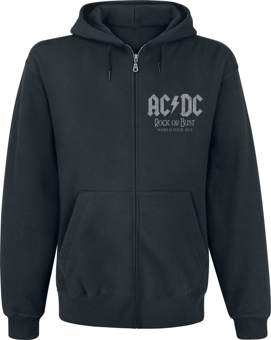 AC/DC World Tour 2015 Mikina s kapucí na zip černá - RockTime.cz