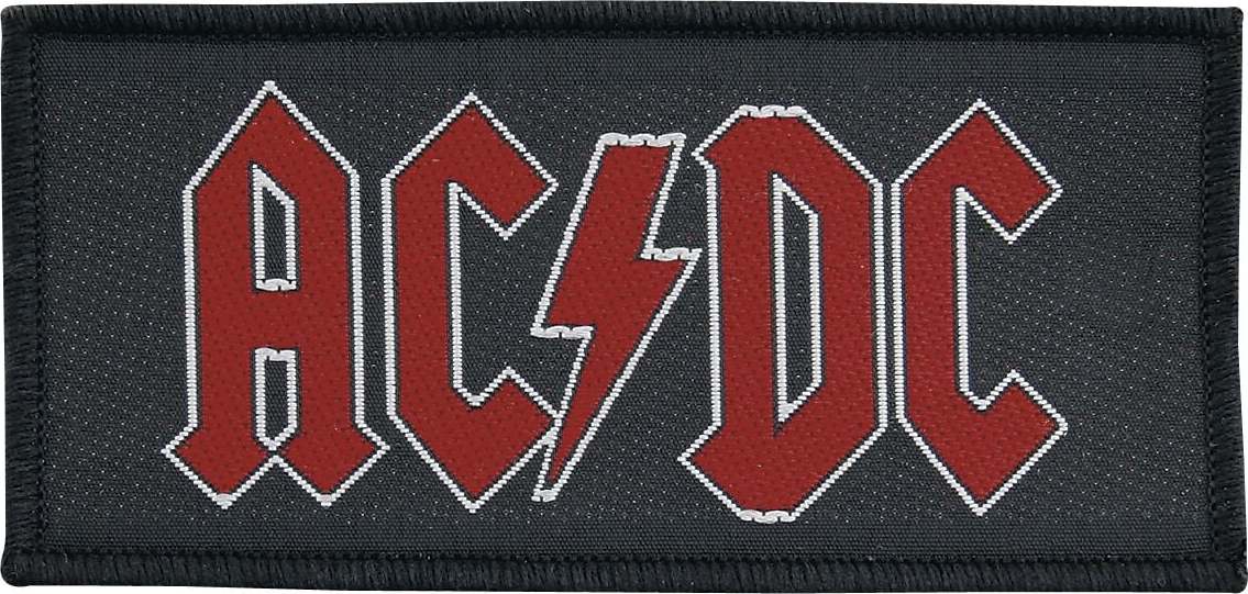 AC/DC Red Logo nášivka cerná/cervená - RockTime.cz