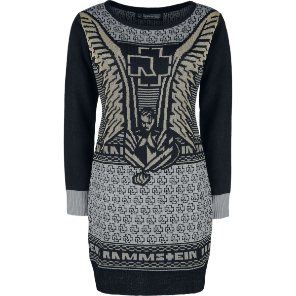 Rammstein Christmas Dress Gold Šaty cerná/zlatá - RockTime.cz