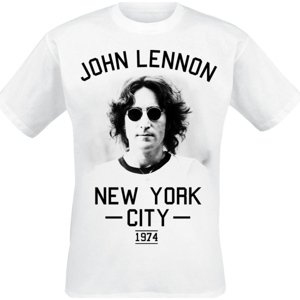 John Lennon NYC 1974 Tričko bílá - RockTime.cz