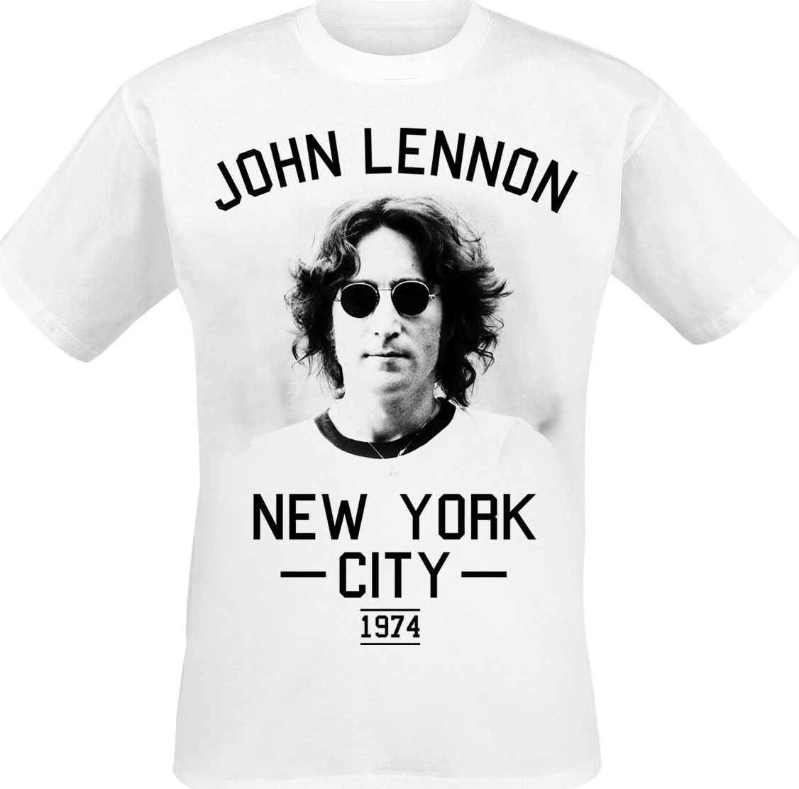 John Lennon NYC 1974 Tričko bílá - RockTime.cz