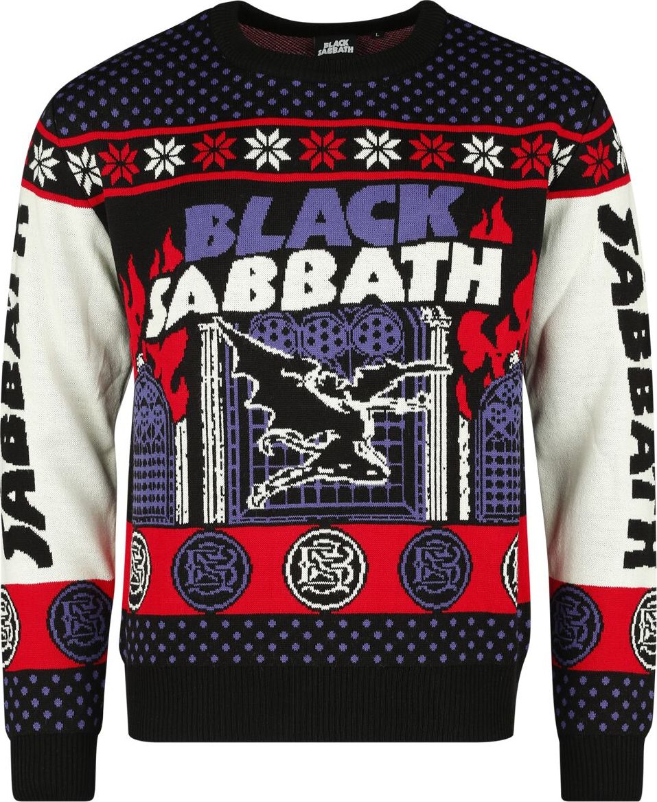 Black Sabbath Holiday Sweater 2023 Pletený svetr vícebarevný - RockTime.cz