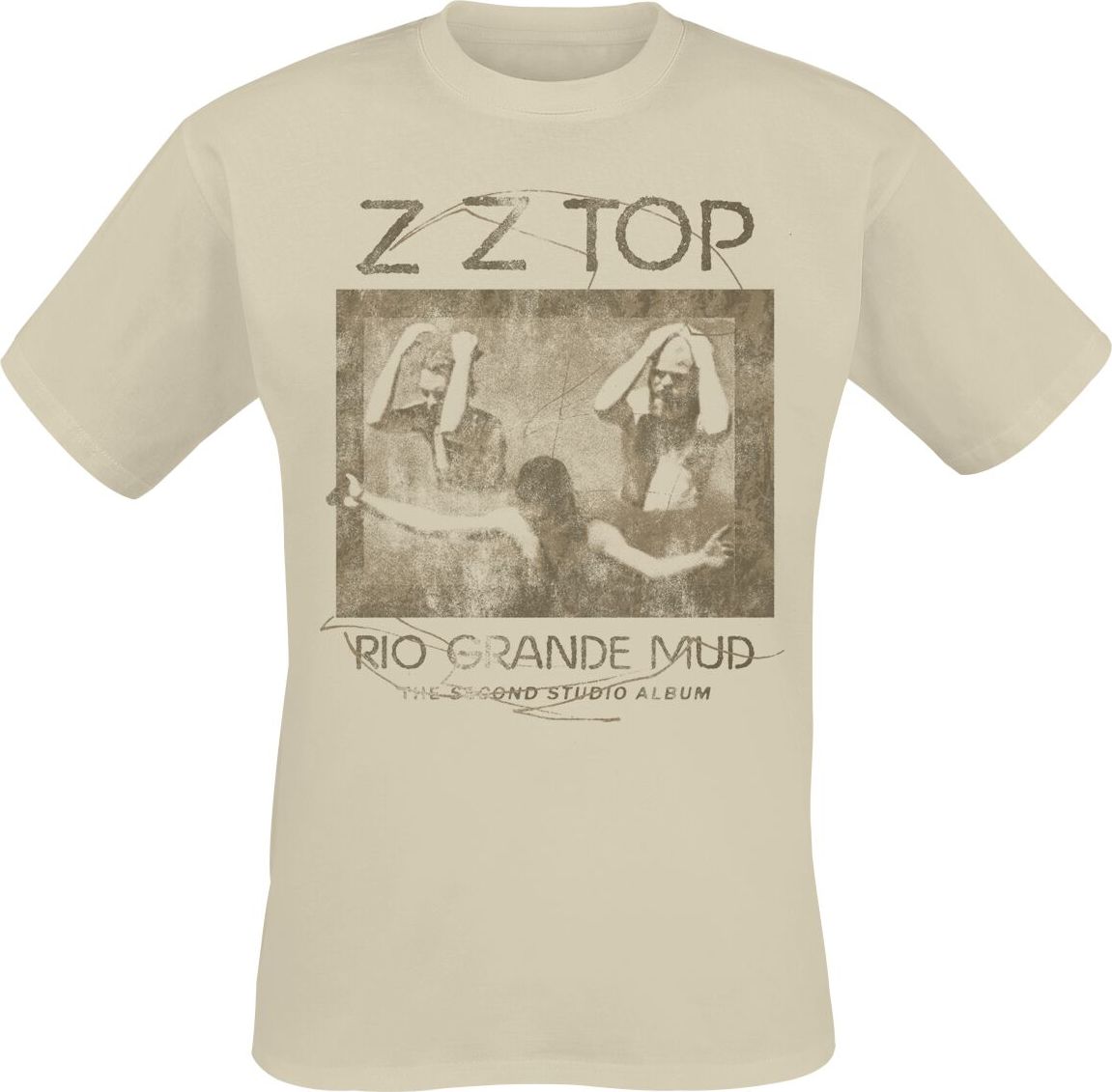 ZZ Top Rio grande mud Tričko písková - RockTime.cz