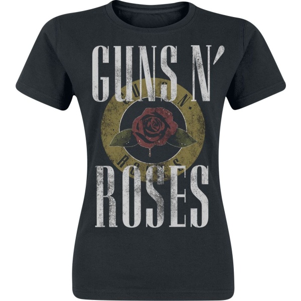 Guns N' Roses Rose Logo Dámské tričko černá - RockTime.cz