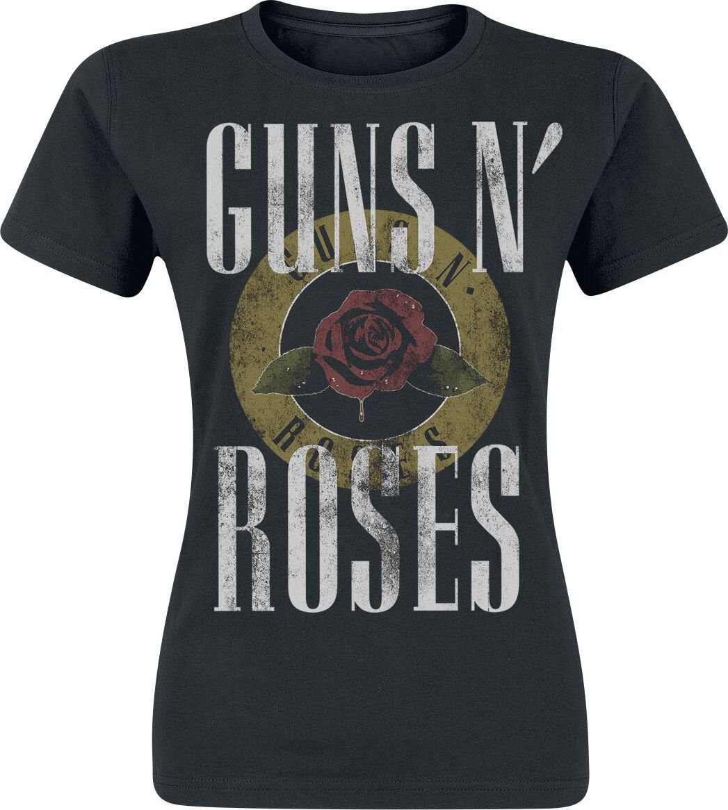 Guns N' Roses Rose Logo Dámské tričko černá - RockTime.cz