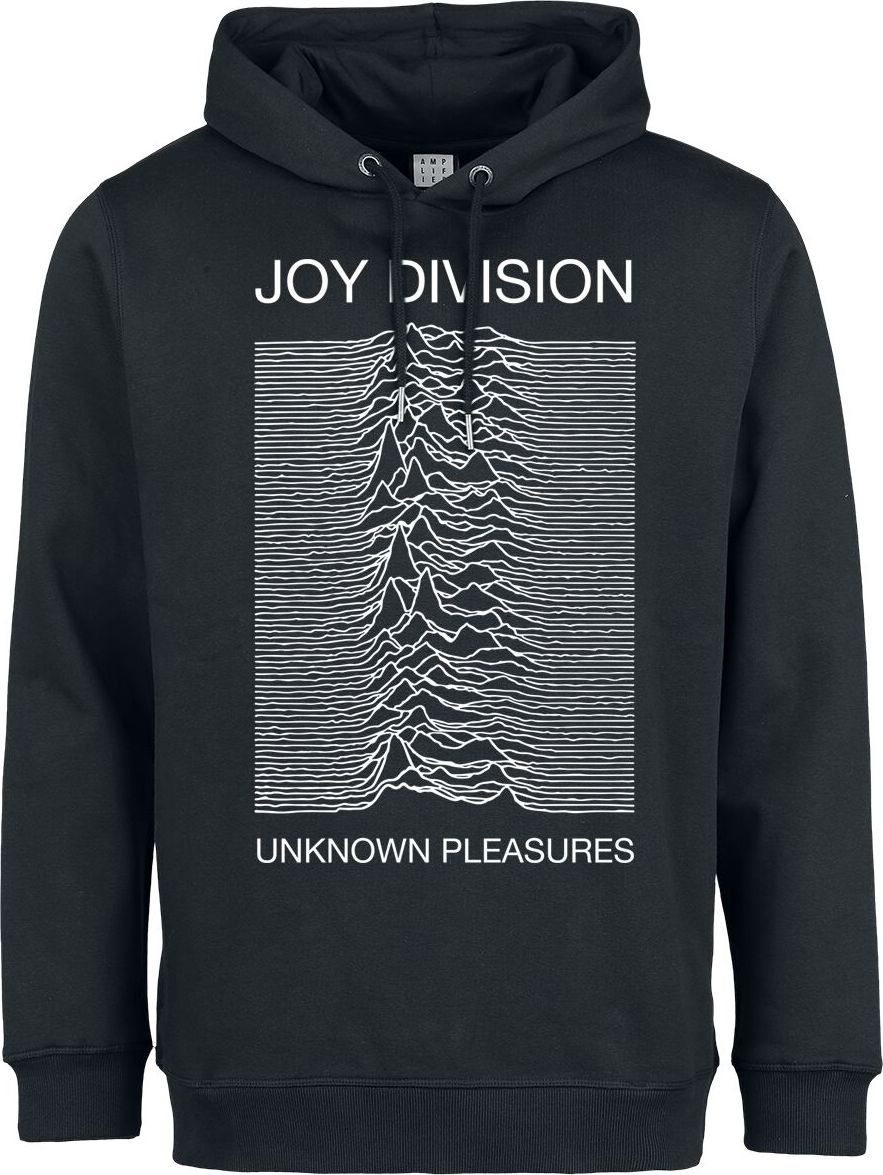 Joy Division Amplified Collection - Unknown Pleasures Mikina s kapucí černá - RockTime.cz